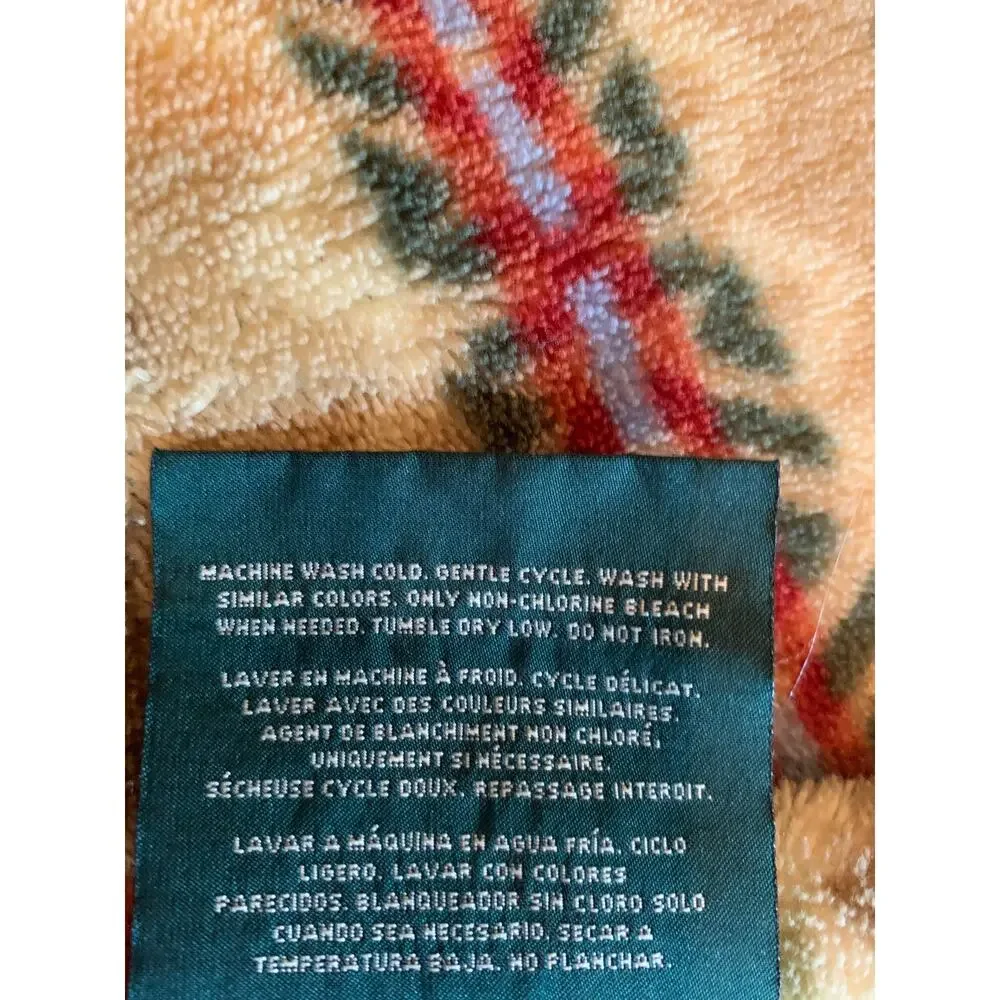 Lauren Ralph Lauren Southwest Fleece Blanket Oversized Throw Brown Green Rust